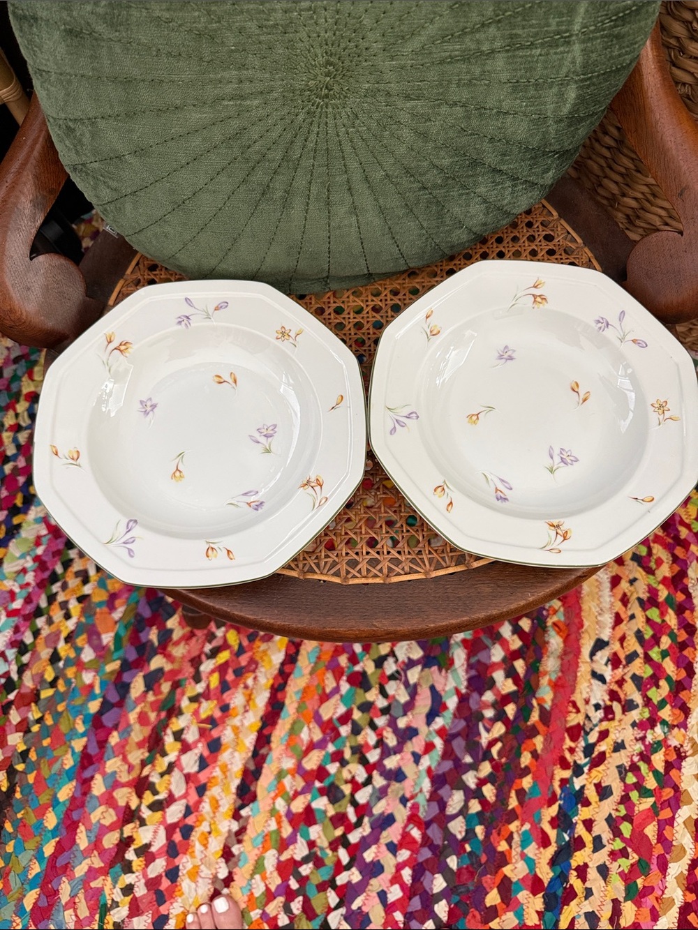 Vintage 80s Mikasa Younger Than Springtime Spring Morning Japan Floral Bowls